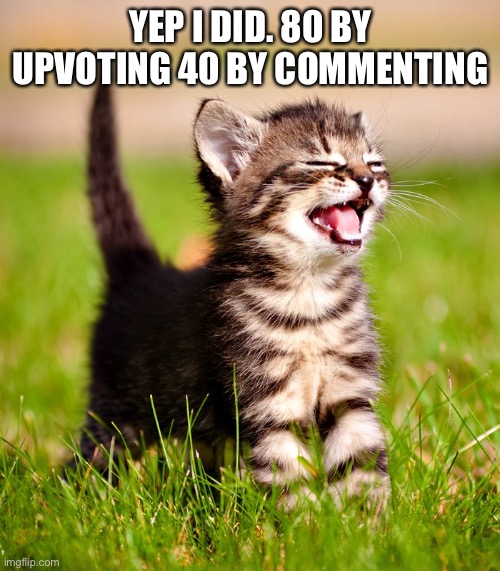 Yep. I'm awesome. | YEP I DID. 80 BY UPVOTING 40 BY COMMENTING | image tagged in yep i'm awesome | made w/ Imgflip meme maker