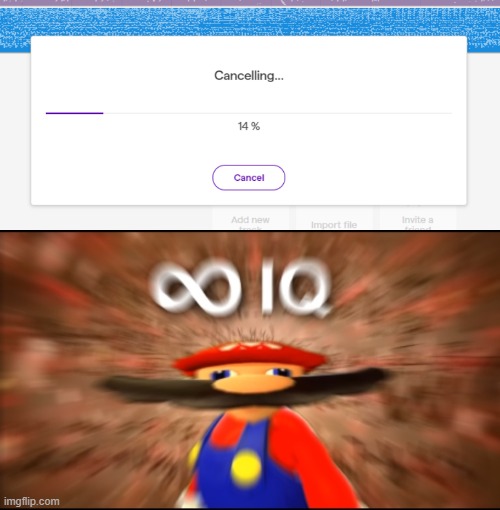 LET'S CANCEL THE CANCEL | image tagged in infinity iq mario,cancel,funny,infinite iq | made w/ Imgflip meme maker