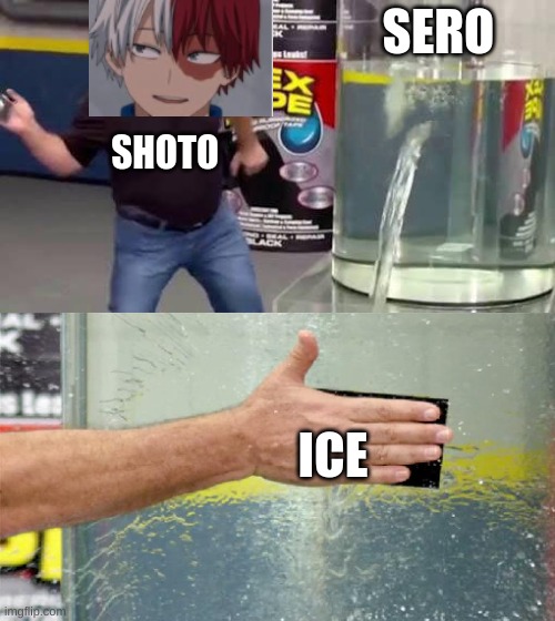 mha meme uasf | SERO; SHOTO; ICE | image tagged in flex tape | made w/ Imgflip meme maker