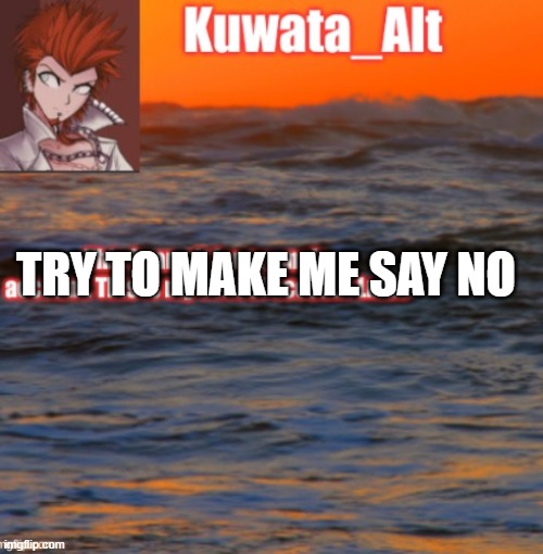 HELP ME PLEASE | TRY TO MAKE ME SAY NO | image tagged in never gonna give you up,never gonna let you down,never gonna run around | made w/ Imgflip meme maker