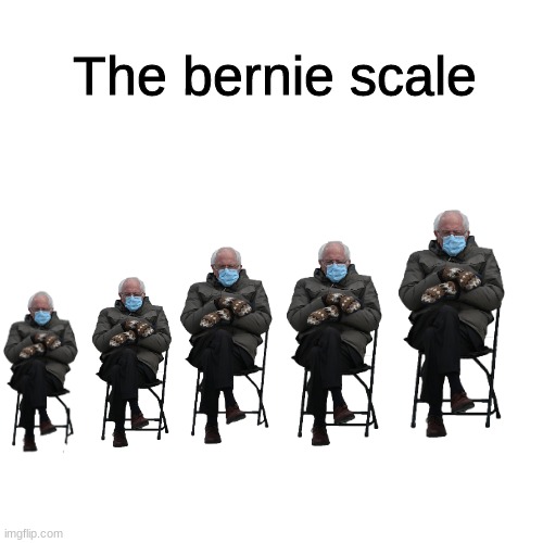 The official bernie scale cuz why tf not | The bernie scale | image tagged in memes,blank transparent square | made w/ Imgflip meme maker