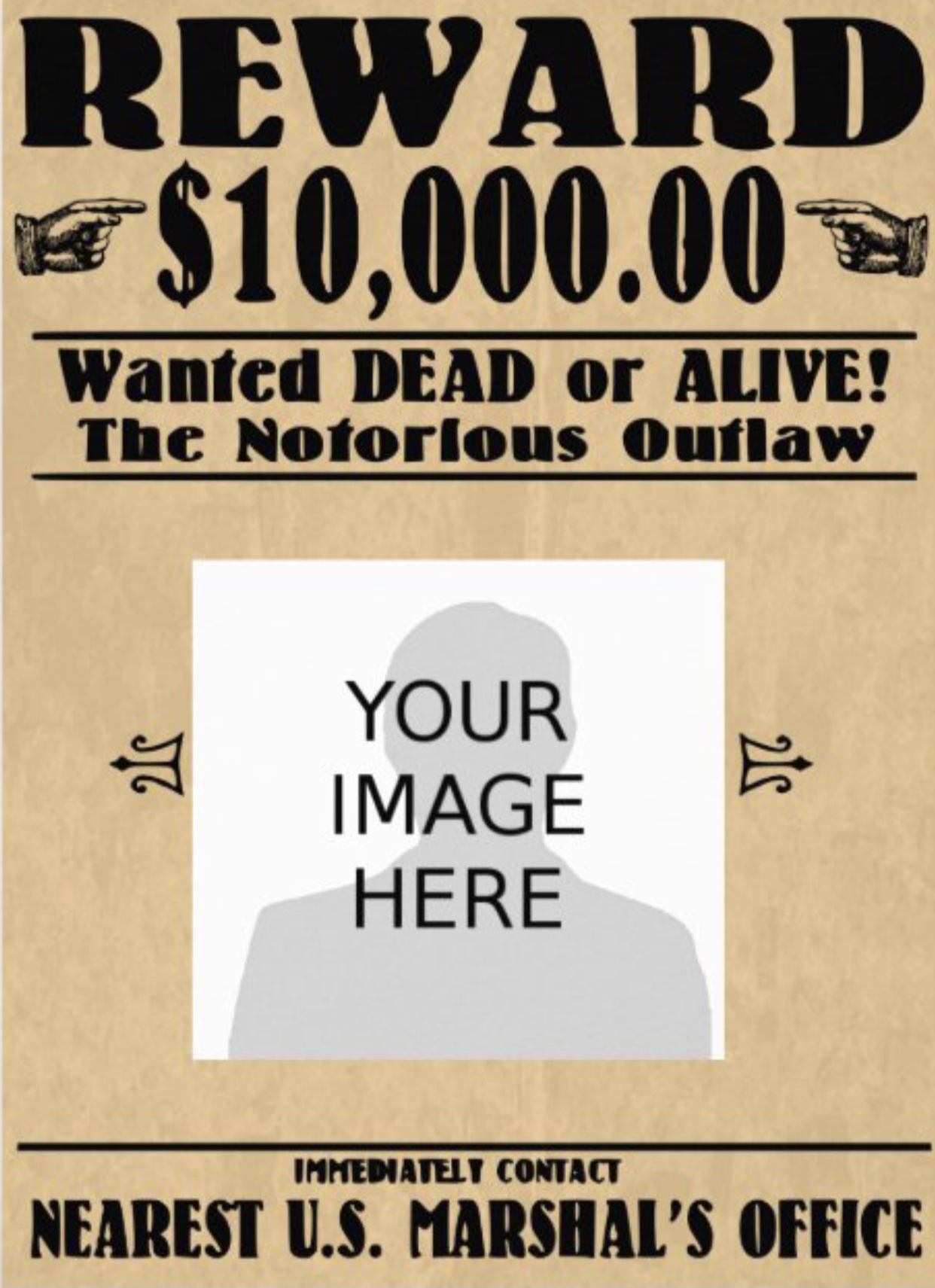 Wanted Poster Blank Meme Template