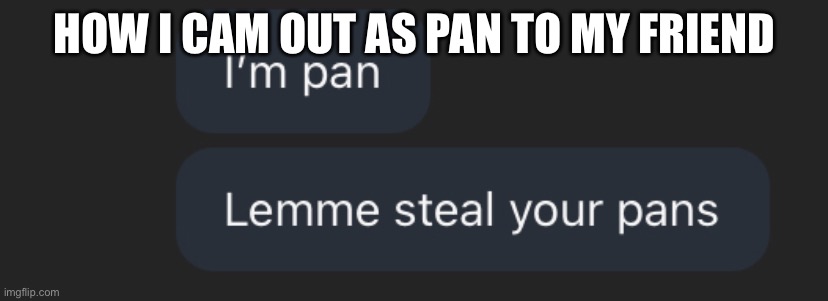HOW I CAM OUT AS PAN TO MY FRIEND | made w/ Imgflip meme maker