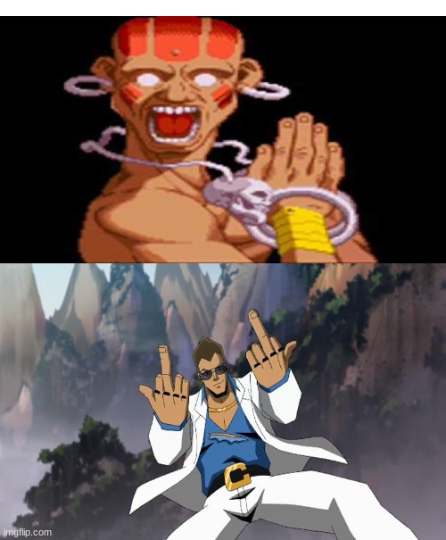 Johnny Cage double flips Dhalsim (Dhalsim gets what he deserves) | image tagged in johnny cage double flips characters you hate | made w/ Imgflip meme maker