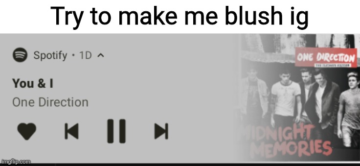 Only one person has made me blush | Try to make me blush ig | image tagged in you and i | made w/ Imgflip meme maker