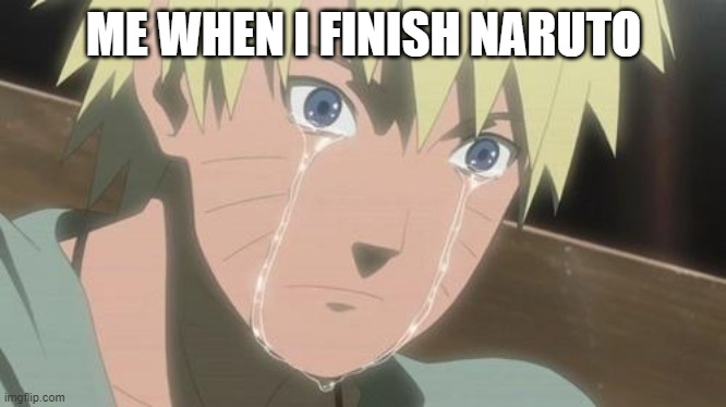 Finishing anime | ME WHEN I FINISH NARUTO | image tagged in finishing anime | made w/ Imgflip meme maker