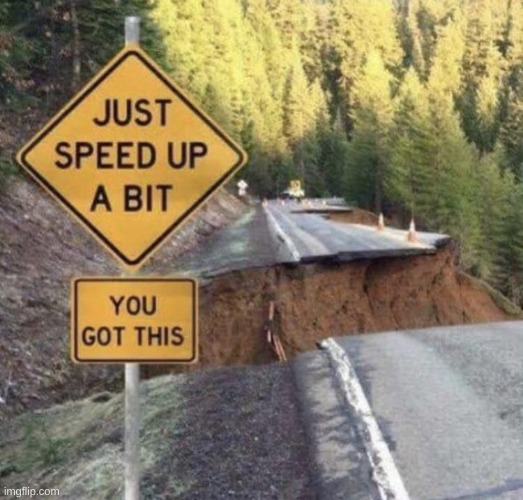 Blursed Gap in the Road | image tagged in blursed gap in the road | made w/ Imgflip meme maker