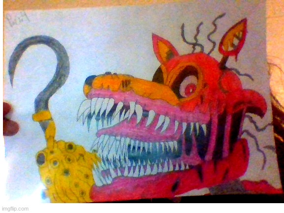 I Drew And Colored Twisted Foxy From The Twisted Ones Novel Lol-... | image tagged in fnaf | made w/ Imgflip meme maker