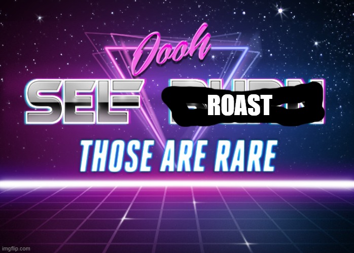 Self burn | ROAST | image tagged in self burn | made w/ Imgflip meme maker