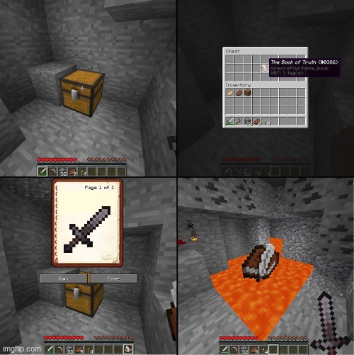 Book of Truth (minecraft) | image tagged in book of truth minecraft | made w/ Imgflip meme maker