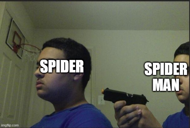 Trust Nobody, Not Even Yourself | SPIDER MAN SPIDER | image tagged in trust nobody not even yourself | made w/ Imgflip meme maker
