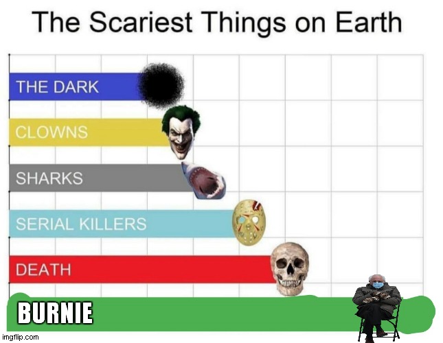 scariest things on earth | BURNIE | image tagged in scariest things on earth | made w/ Imgflip meme maker