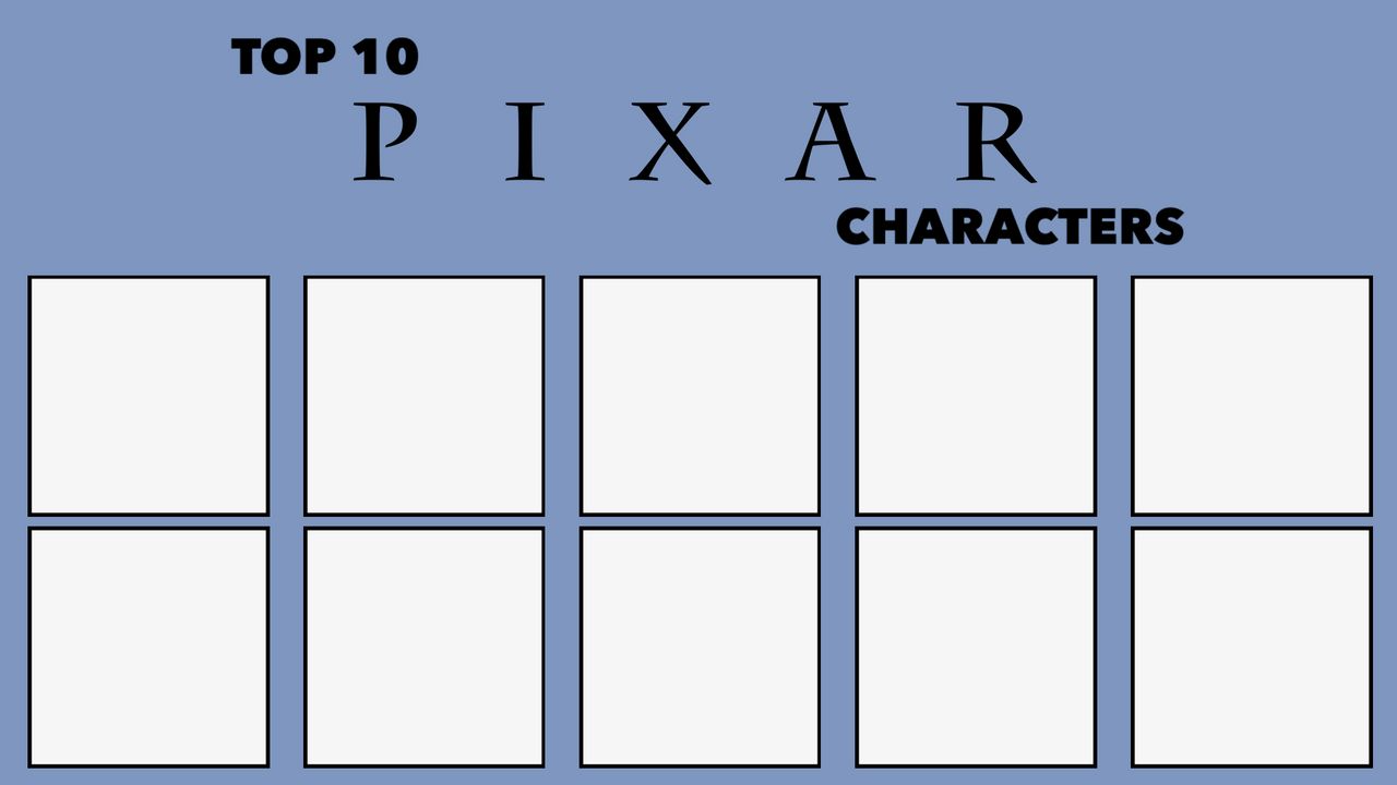 High Quality Top 10 Pixar Characters Blank Meme Template