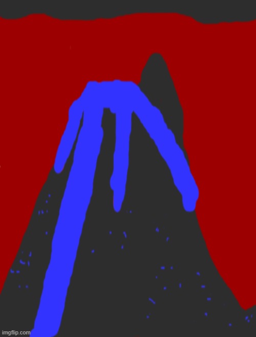 Blue volcano | image tagged in blank white template | made w/ Imgflip meme maker