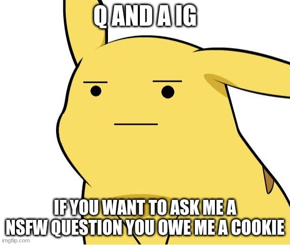 E | Q AND A IG; IF YOU WANT TO ASK ME A NSFW QUESTION YOU OWE ME A COOKIE | image tagged in o-o | made w/ Imgflip meme maker