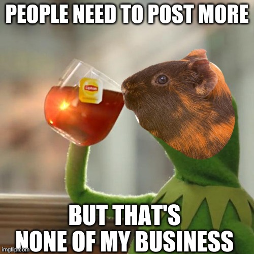 ded stream | PEOPLE NEED TO POST MORE; BUT THAT'S NONE OF MY BUSINESS | image tagged in ded stream | made w/ Imgflip meme maker