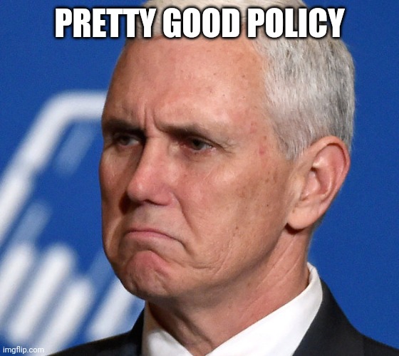 Mike Pence | PRETTY GOOD POLICY | image tagged in mike pence | made w/ Imgflip meme maker