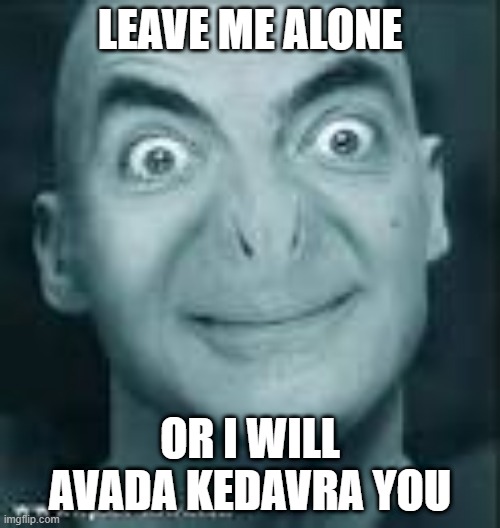 mr voldermort | LEAVE ME ALONE; OR I WILL AVADA KEDAVRA YOU | image tagged in mr voldermort | made w/ Imgflip meme maker
