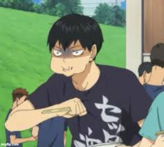 kageyama choking | image tagged in kageyama choking | made w/ Imgflip meme maker