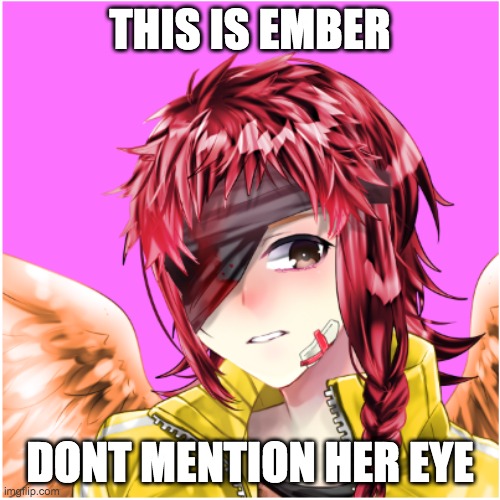 THIS IS EMBER; DONT MENTION HER EYE | image tagged in ember | made w/ Imgflip meme maker
