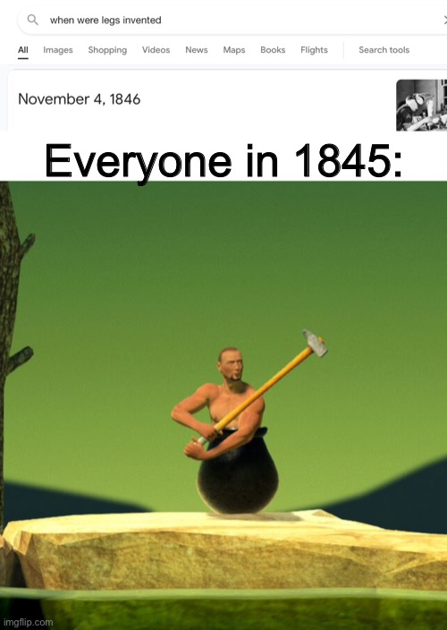 Get over it. Upvote required. | Everyone in 1845: | image tagged in funny,when was x invented,memes,getting over it,everyone in x | made w/ Imgflip meme maker