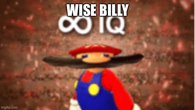 Infinite IQ | WISE BILLY | image tagged in infinite iq | made w/ Imgflip meme maker