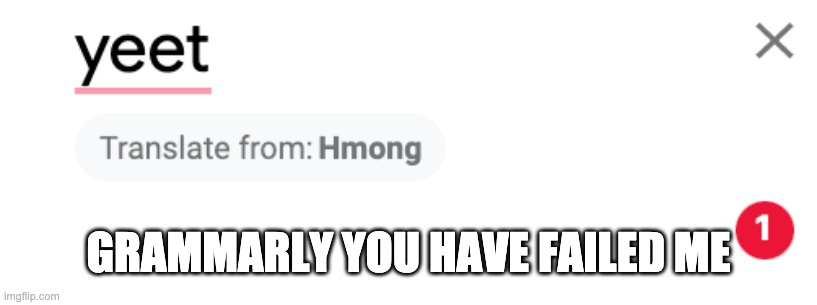 GRAMMARLY YOU HAVE FAILED ME | made w/ Imgflip meme maker