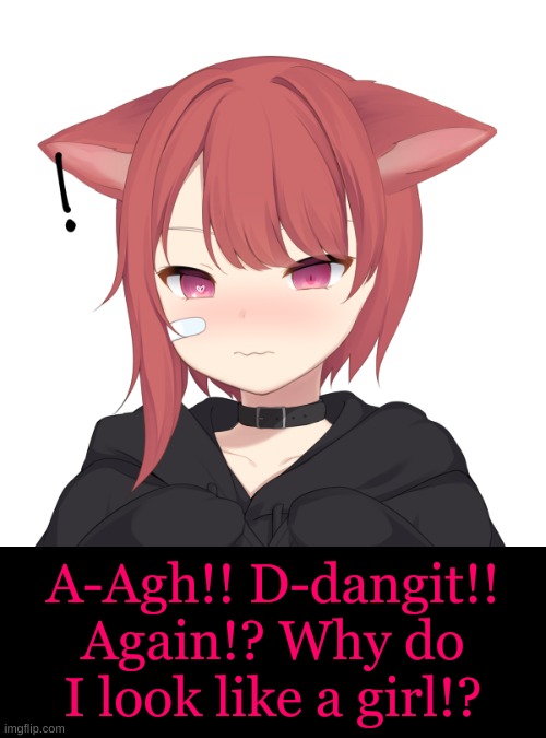 Wh-why do I keep doing this!? | A-Agh!! D-dangit!! Again!? Why do I look like a girl!? | made w/ Imgflip meme maker