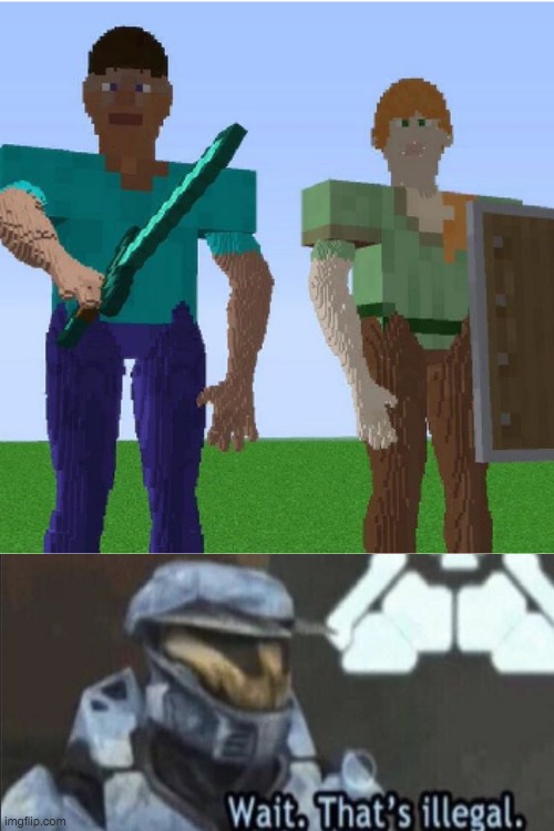 wait... | image tagged in cursed image,hol up,minecraft,memes | made w/ Imgflip meme maker