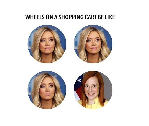 Wheels on a shopping cart be like... | image tagged in wheels on a shopping cart be like,red headed stepchild,stupid liberals,goofy stupid liberal college student,libtards | made w/ Imgflip meme maker