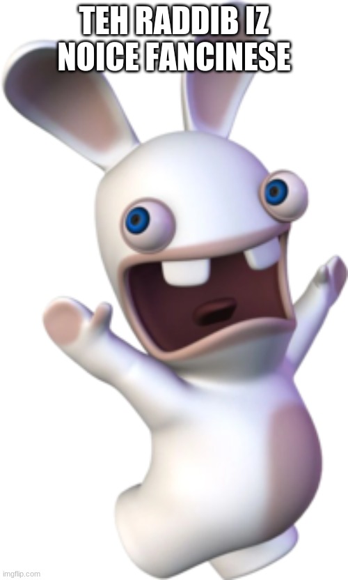 egg | TEH RADDIB IZ NOICE FANCINESE | image tagged in video games | made w/ Imgflip meme maker