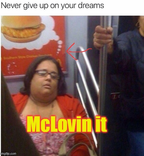 Ironic isn't it? | image tagged in memes,fat girl,funny,mcdonalds | made w/ Imgflip meme maker