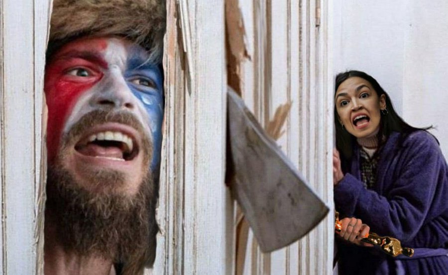 Q Shaman & AoC Blank Meme Template