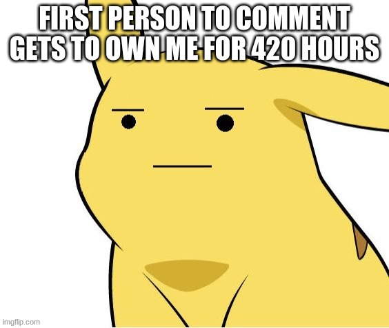 nooooo | FIRST PERSON TO COMMENT GETS TO OWN ME FOR 420 HOURS | image tagged in o-o | made w/ Imgflip meme maker