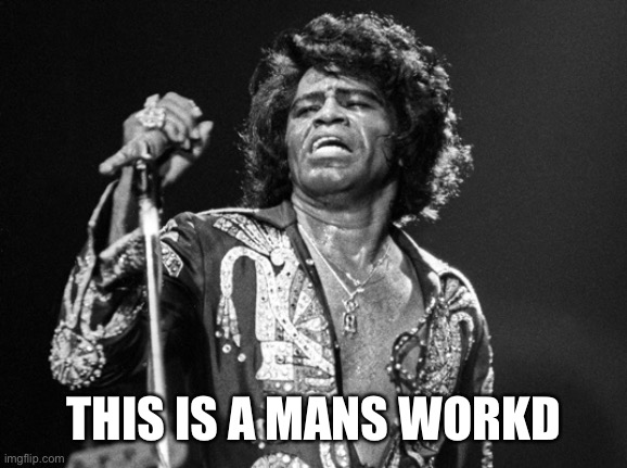 James Brown Birthday | THIS IS A MANS WORLD | image tagged in james brown birthday | made w/ Imgflip meme maker