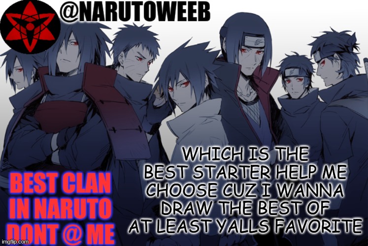 https://strawpoll.com/72ock79bs | WHICH IS THE BEST STARTER HELP ME CHOOSE CUZ I WANNA DRAW THE BEST OF AT LEAST YALLS FAVORITE | image tagged in i,wanna draw,yalls fave | made w/ Imgflip meme maker