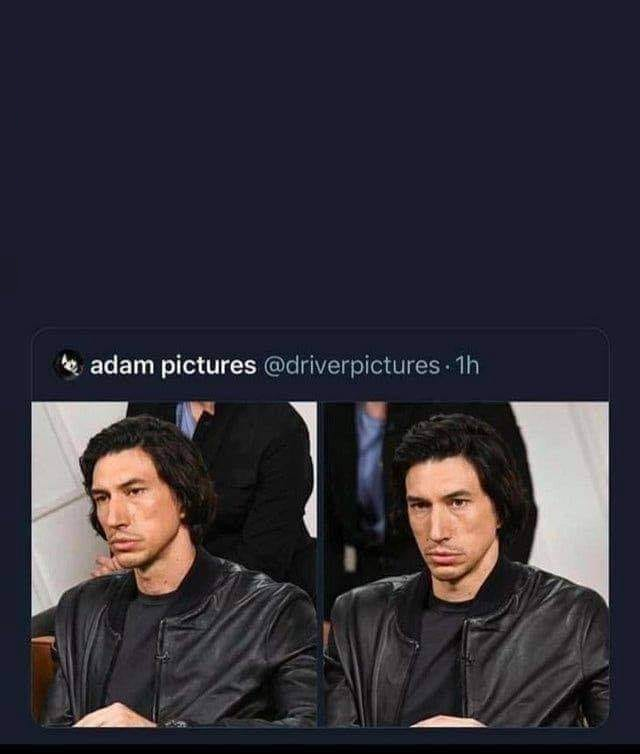 Adam Driver annoyed Blank Meme Template