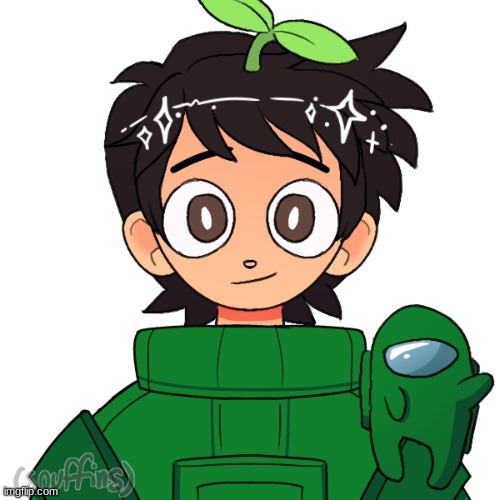 How Plant_Official looks without his helmet | image tagged in plant,official,among us,picrew | made w/ Imgflip meme maker