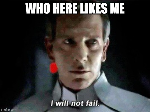 As a friend or otherwise | WHO HERE LIKES ME | image tagged in i will not fail | made w/ Imgflip meme maker