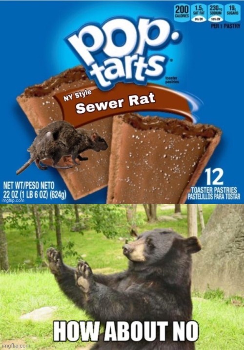 No! | image tagged in memes,how about no bear,messed up,poptart | made w/ Imgflip meme maker