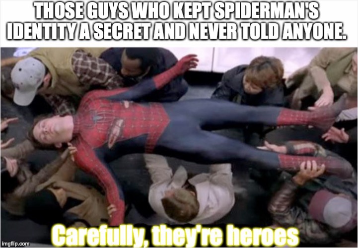 Carefully, they're heroes | image tagged in carefully he's a hero | made w/ Imgflip meme maker