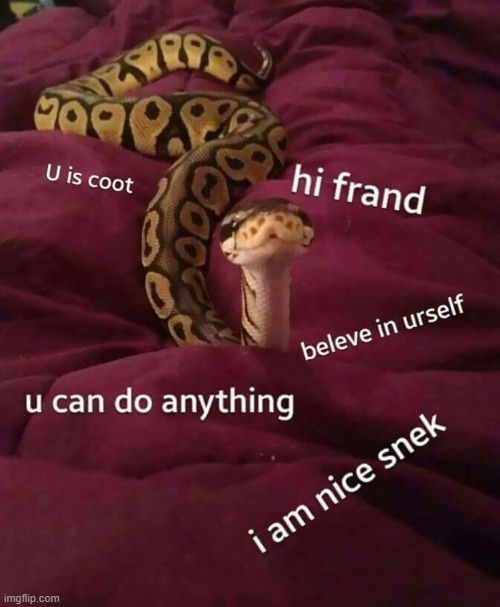 back at it again with le coot smol snek | made w/ Imgflip meme maker