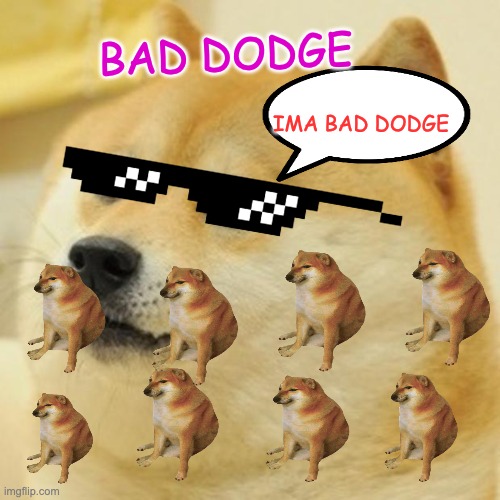 Doge | BAD DODGE; IMA BAD DODGE | image tagged in memes,doge | made w/ Imgflip meme maker