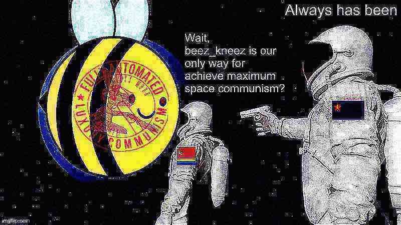 Our only way for make achieve shining path future. Vote Beez. | image tagged in beez/kami propaganda deep-fried 2,always has been,luxury,gay,space,communism | made w/ Imgflip meme maker