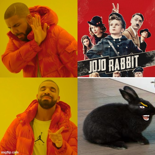JoJo rabbit | image tagged in rabbit,jojo | made w/ Imgflip meme maker