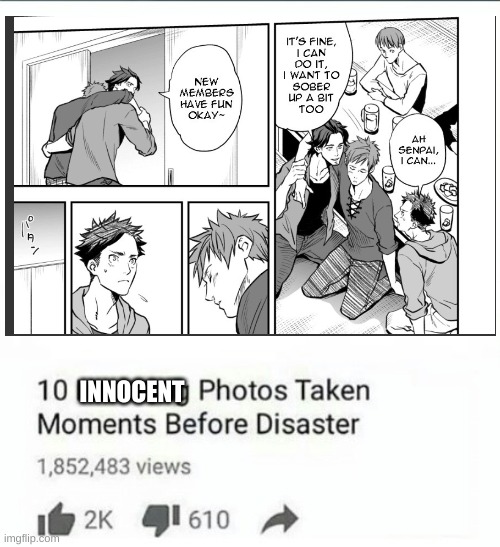 don't ask what happens next | INNOCENT | image tagged in moments before disaster,anime,hentai | made w/ Imgflip meme maker
