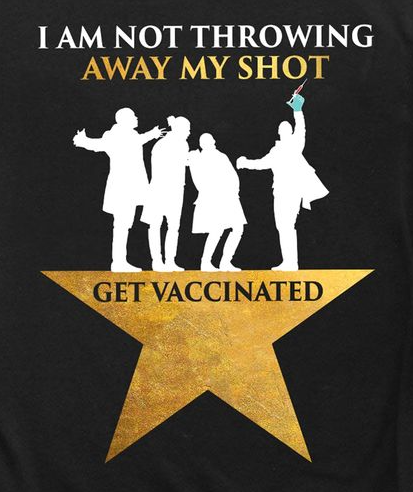 High Quality I am not throwing away my shot get vaccinated Blank Meme Template