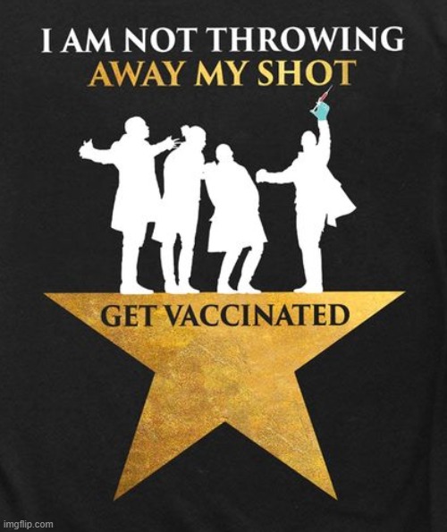 Get vaxxed! | image tagged in i am not throwing away my shot get vaccinated | made w/ Imgflip meme maker