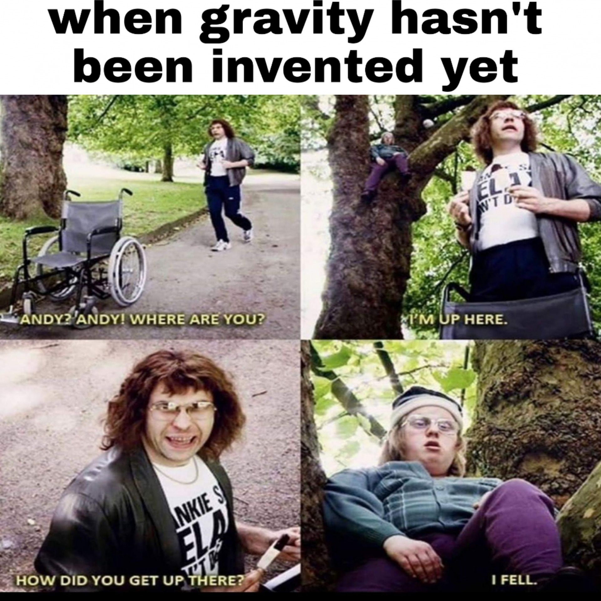High Quality gravity not invented Blank Meme Template