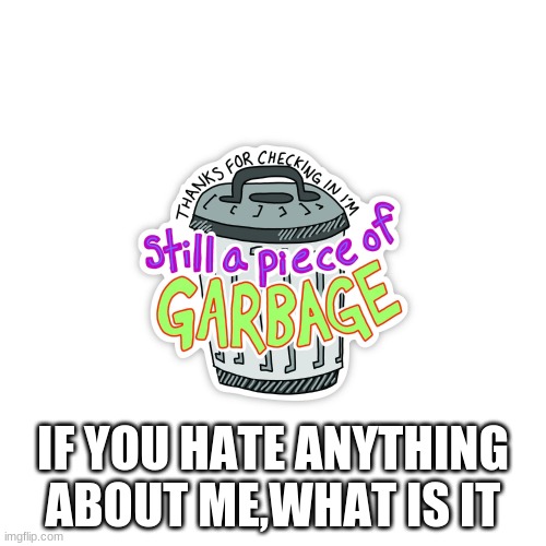 IF YOU HATE ANYTHING ABOUT ME,WHAT IS IT | made w/ Imgflip meme maker
